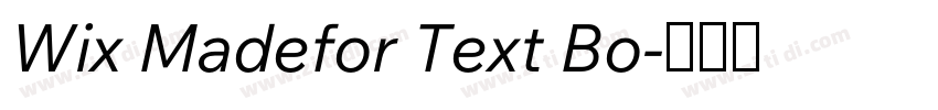 Wix Madefor Text Bo字体转换